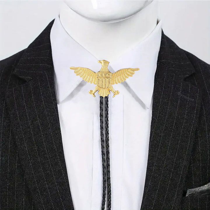 Western American Patriotic Eagle Star Shield Bolo Tie - image 13