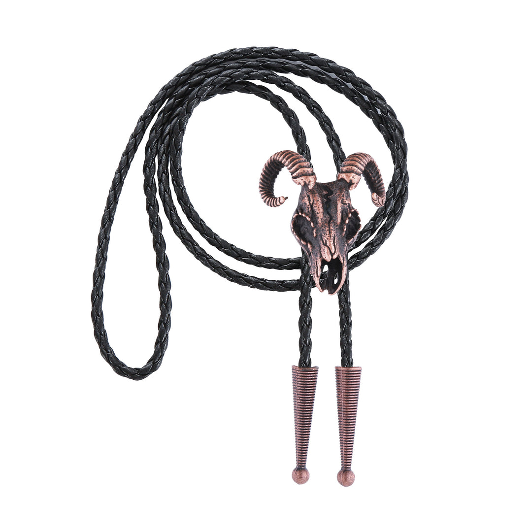 Dark Aesthetic Gothic Ram Skull Bolo Tie - image 5