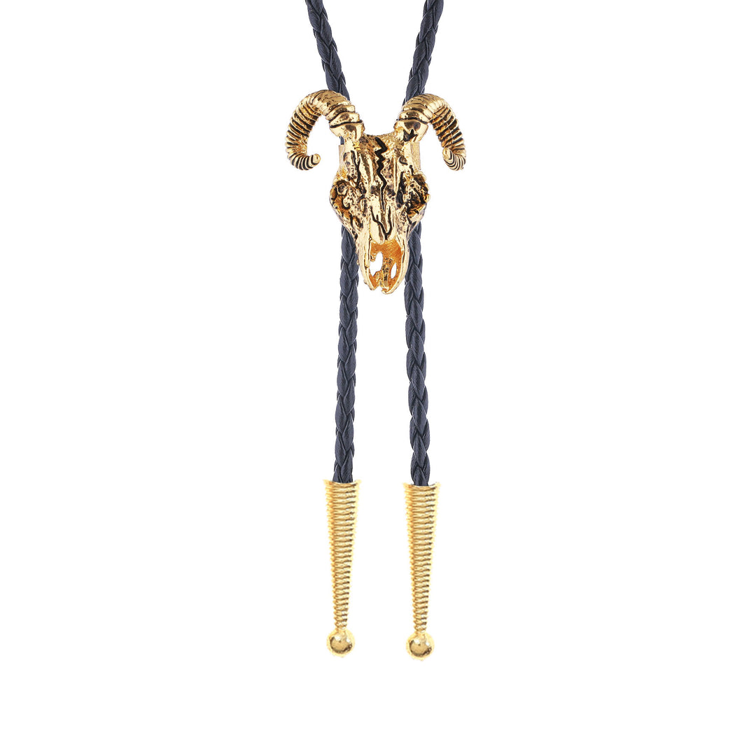 Dark Aesthetic Gothic Ram Skull Bolo Tie - image 14