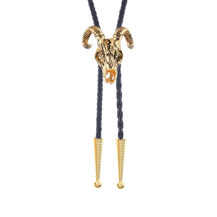 Dark Aesthetic Gothic Ram Skull Bolo Tie - image 14