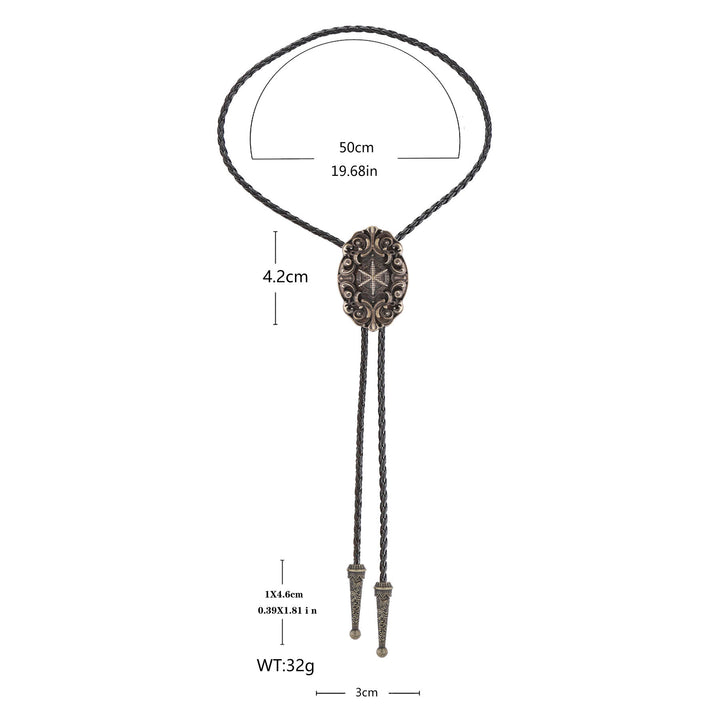 Ornate Compass Star Victorian Western Bolo Tie - image 2