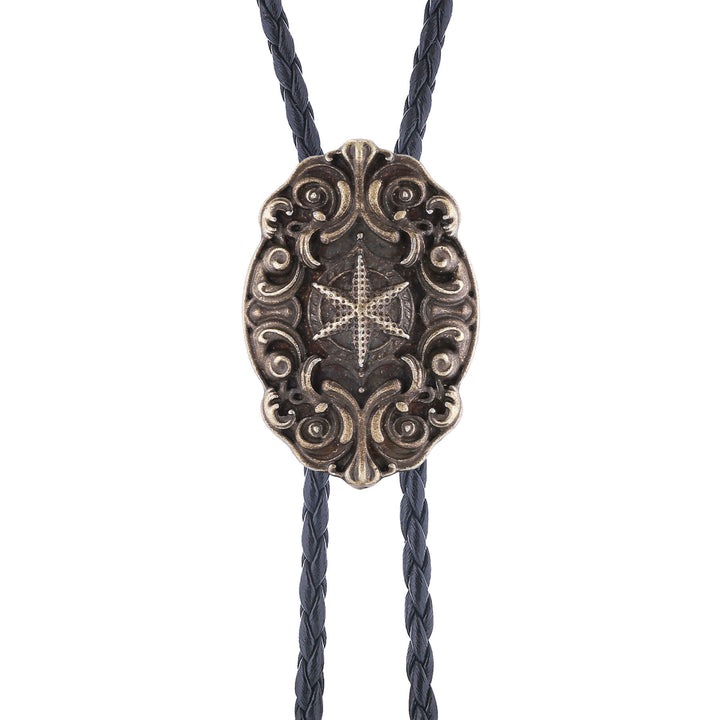 Ornate Compass Star Victorian Western Bolo Tie - image 5
