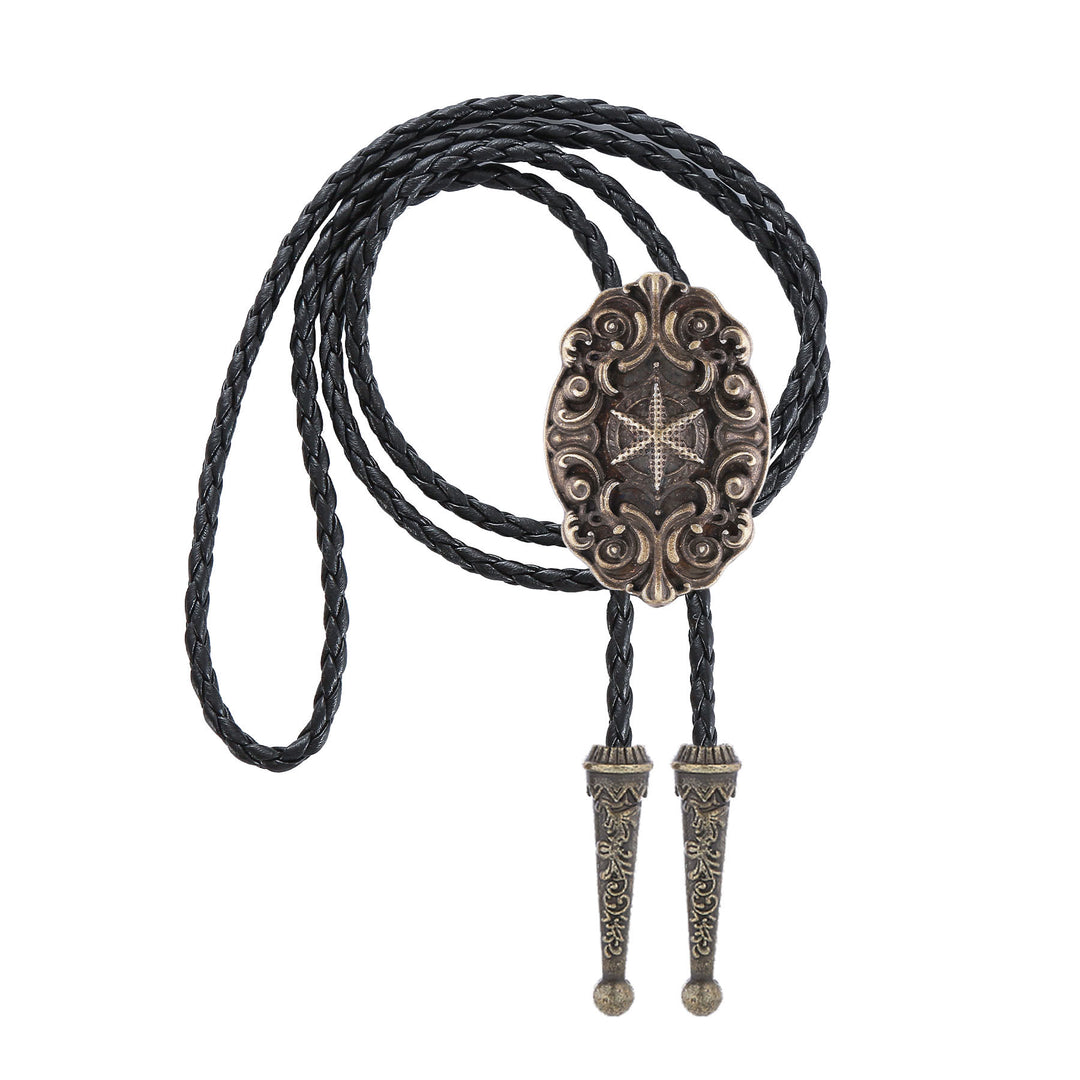 Ornate Compass Star Victorian Western Bolo Tie - image 4