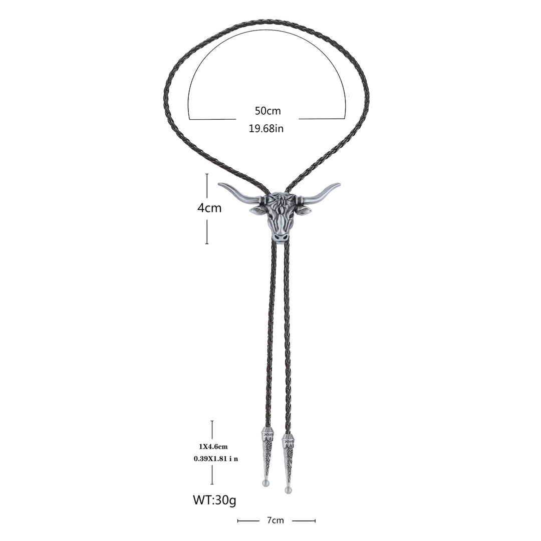 Strength & Health Western Longhorn Bull Spirit Bolo Tie - image 3