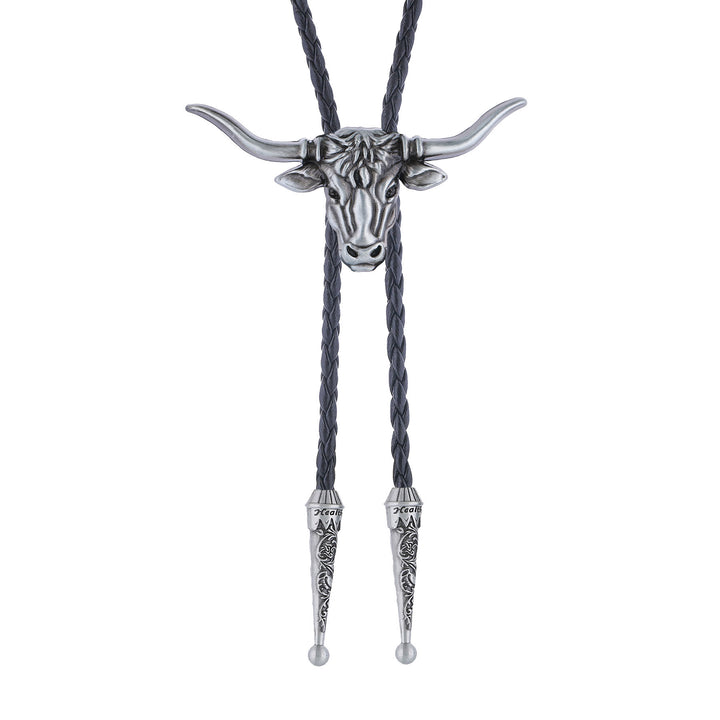 Strength & Health Western Longhorn Bull Spirit Bolo Tie - image 2