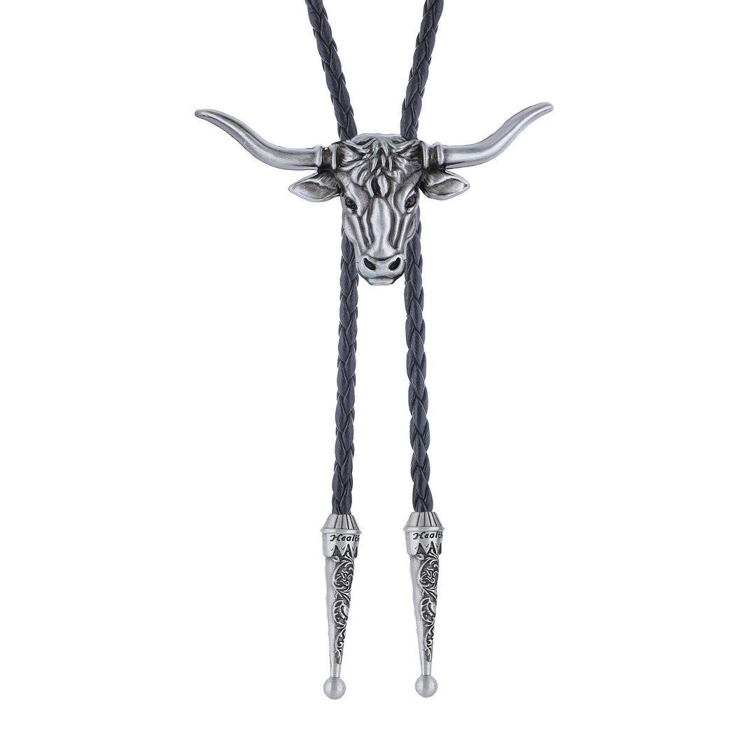 Strength & Health Western Longhorn Bull Spirit Bolo Tie - image 2