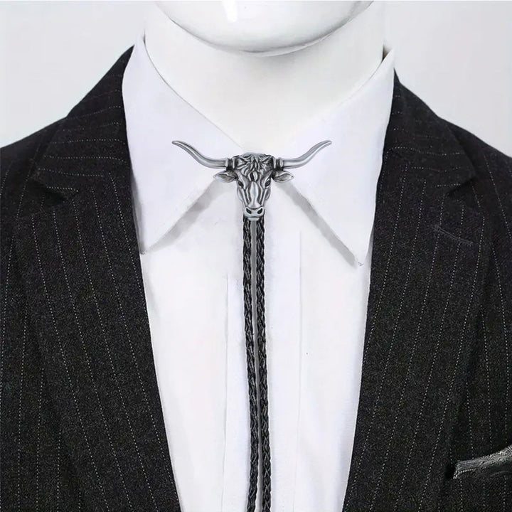 Strength & Health Western Longhorn Bull Spirit Bolo Tie - image 1