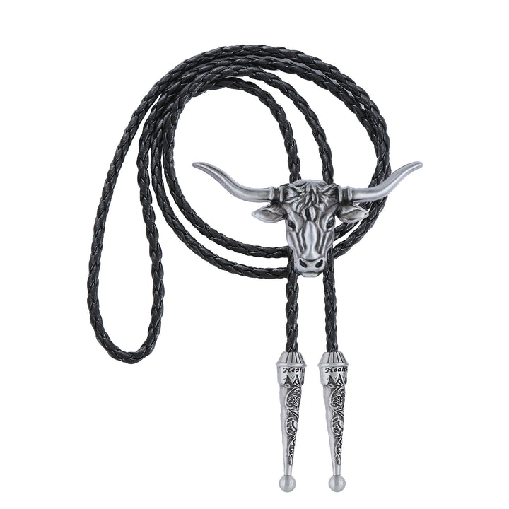 Strength & Health Western Longhorn Bull Spirit Bolo Tie - image 4
