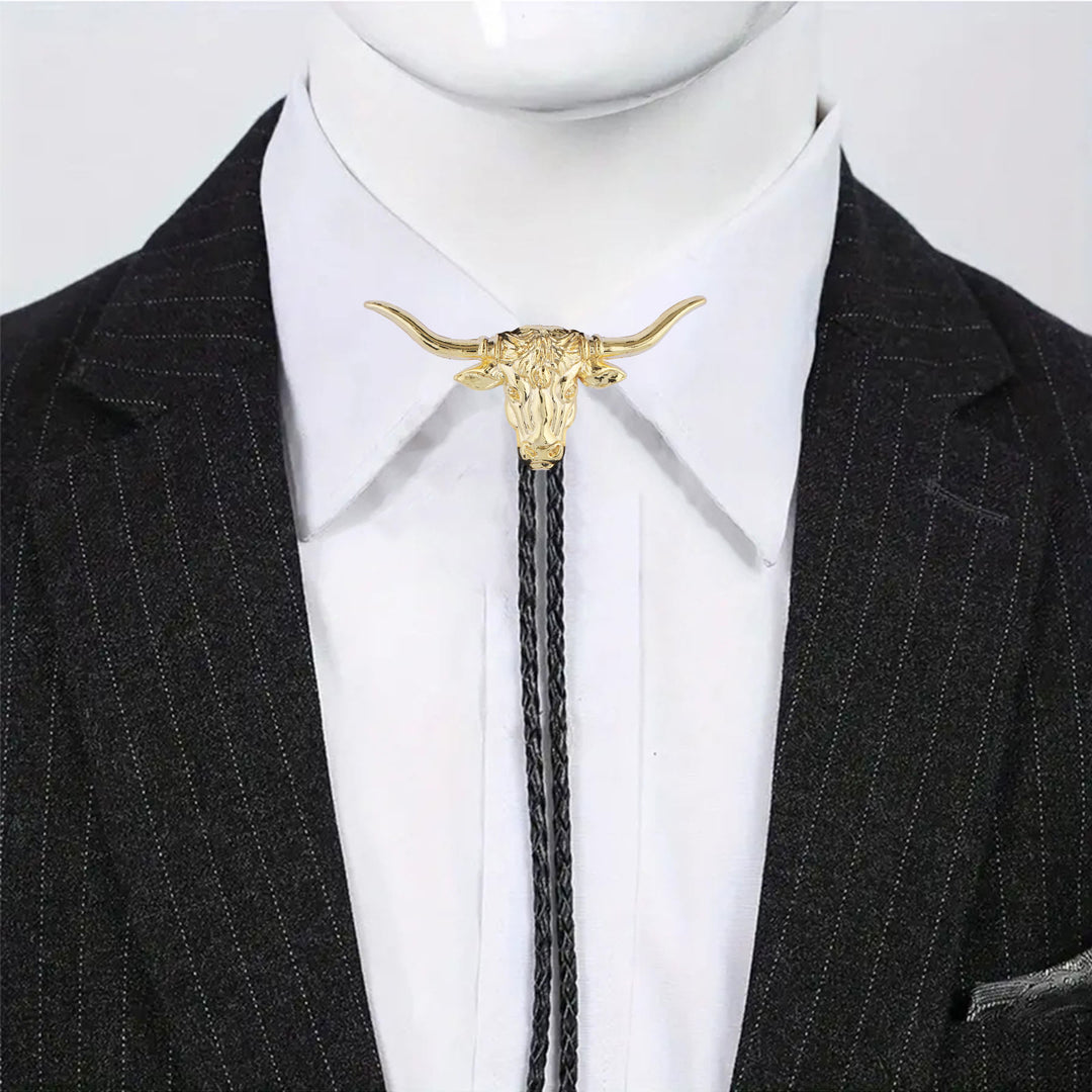 Strength & Health Western Longhorn Bull Spirit Bolo Tie - image 12