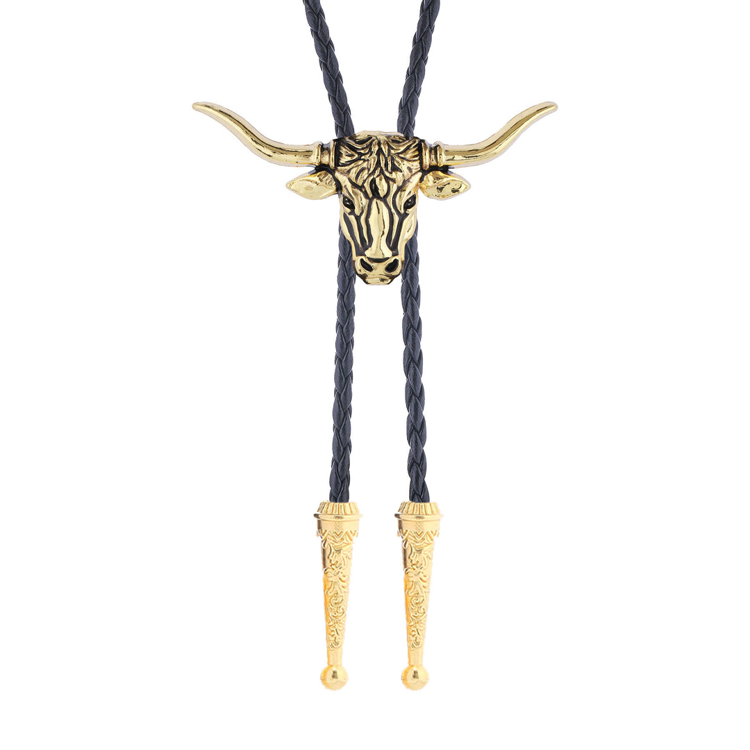 Strength & Health Western Longhorn Bull Spirit Bolo Tie - image 10