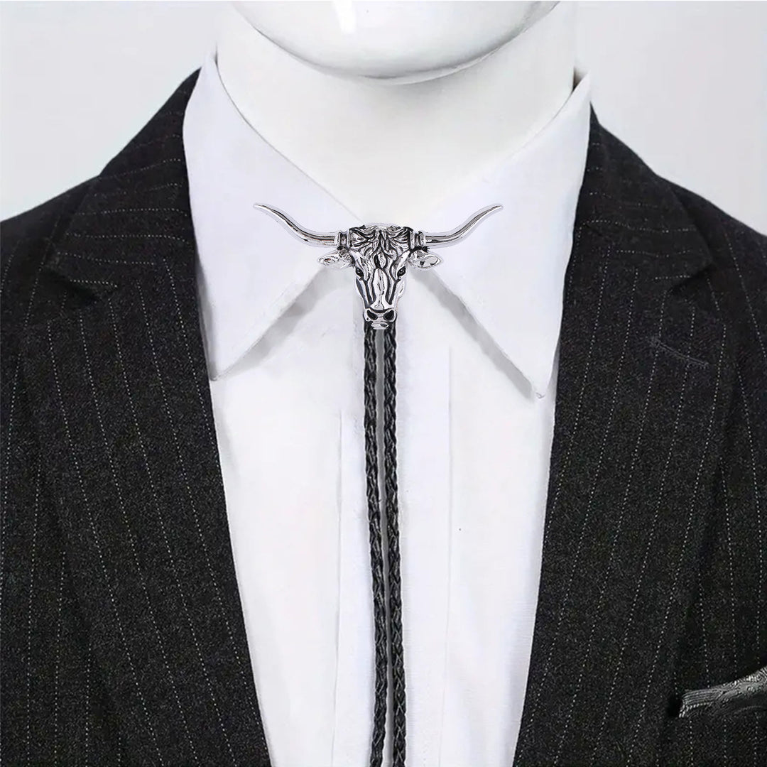 Strength & Health Western Longhorn Bull Spirit Bolo Tie - image 6