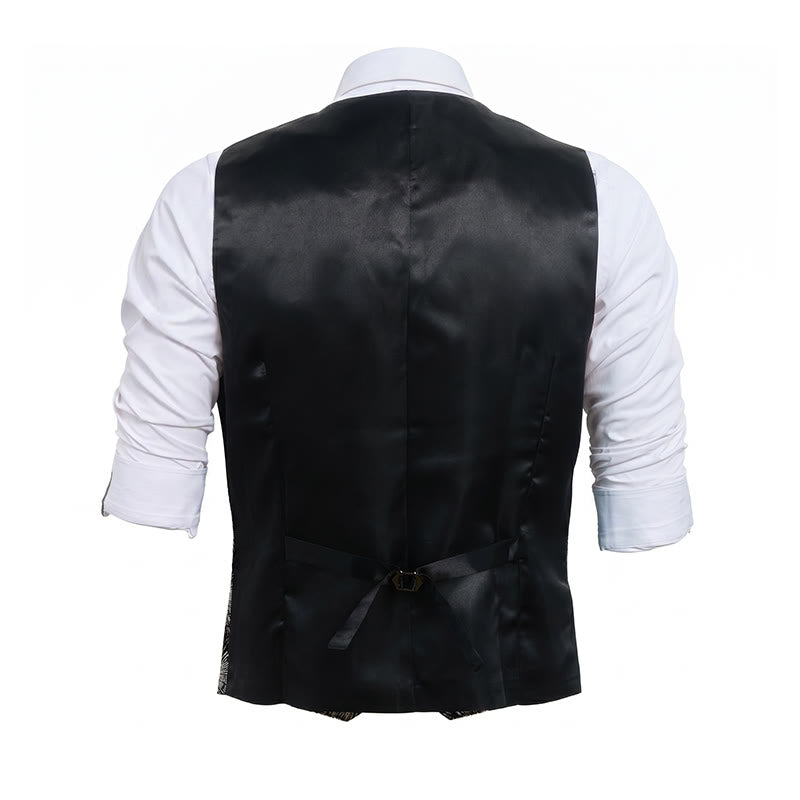 Men's Shiny Firework Print Double-breasted Suit Vest - image 11