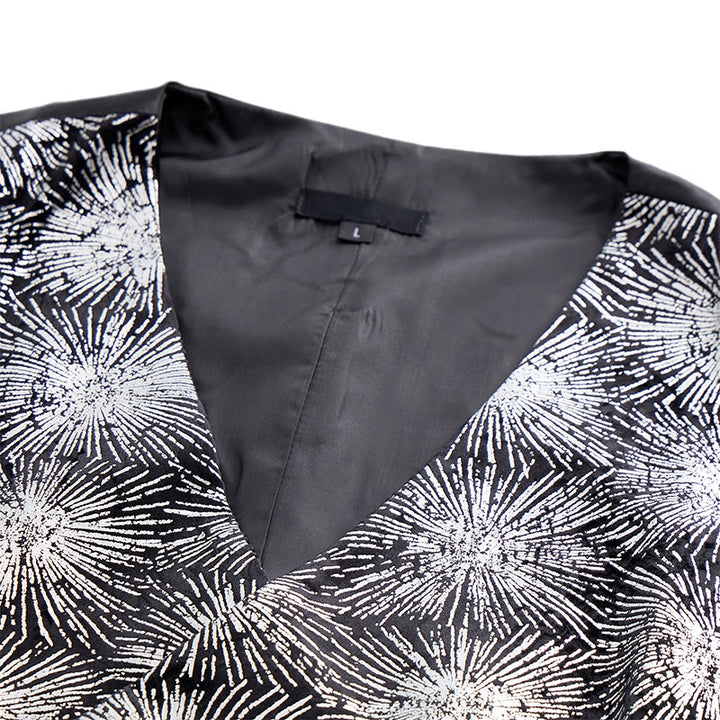 Men's Shiny Firework Print Double-breasted Suit Vest - image 5