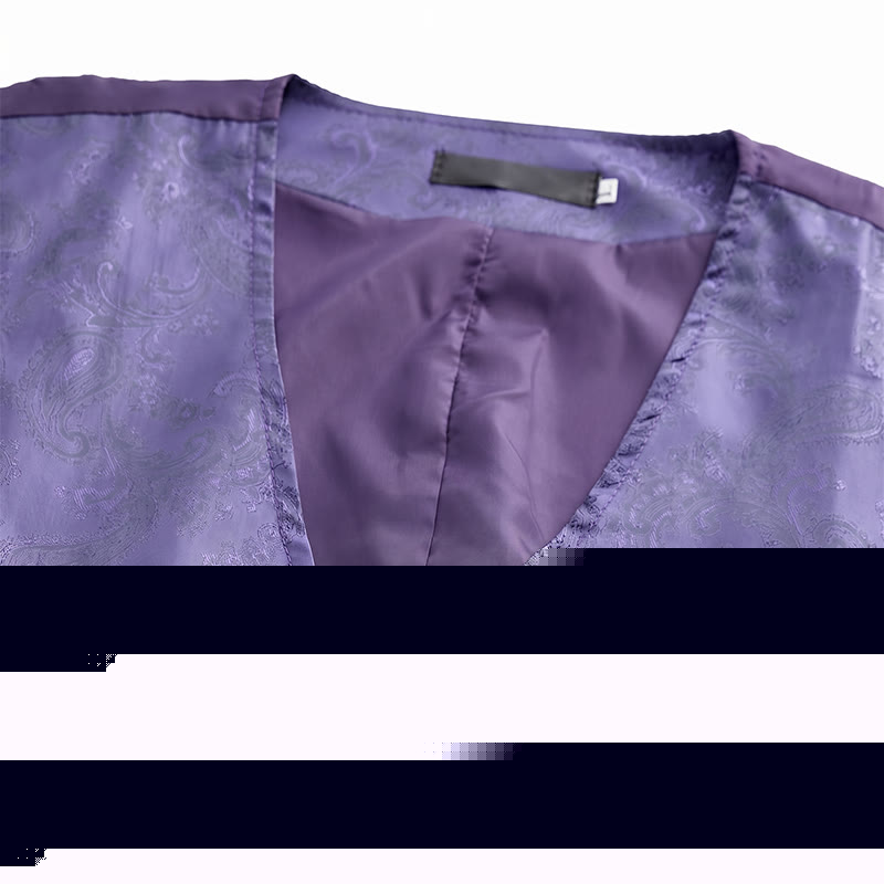 Men's 2Pcs Shiny Paisley Pattern With Bow Tie Suit Vest With Bow Tie - image 9
