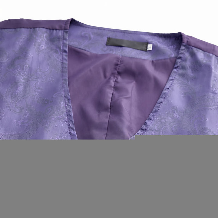 Men's 2Pcs Shiny Paisley Pattern With Bow Tie Suit Vest With Bow Tie - image 9