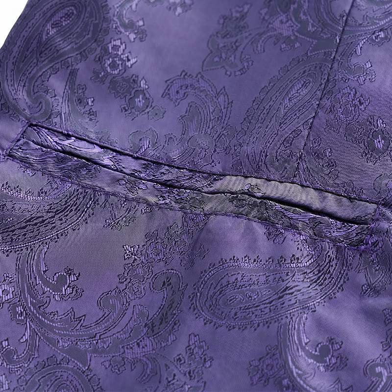 Men's 2Pcs Shiny Paisley Pattern With Bow Tie Suit Vest With Bow Tie - image 11