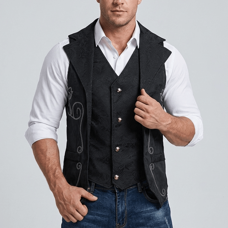 Men's British Court Style Western Party Suit Vest - image 1