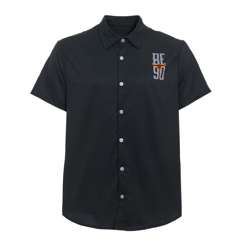 Men's Western Bull Skull American Flag Print Shirt - image 9