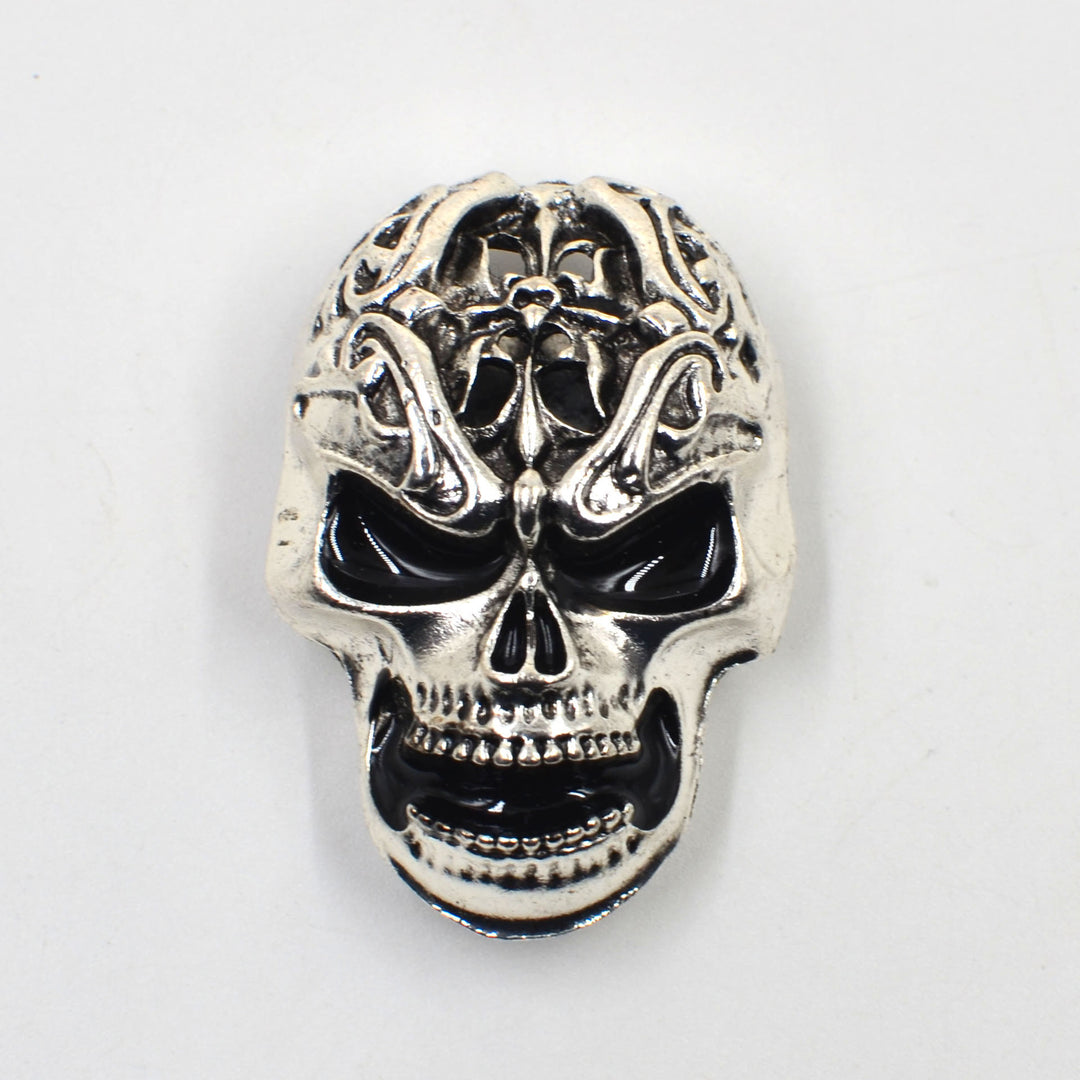 1 Pair Vanitas Skull Snap-On Shirt Button Covers - image 2