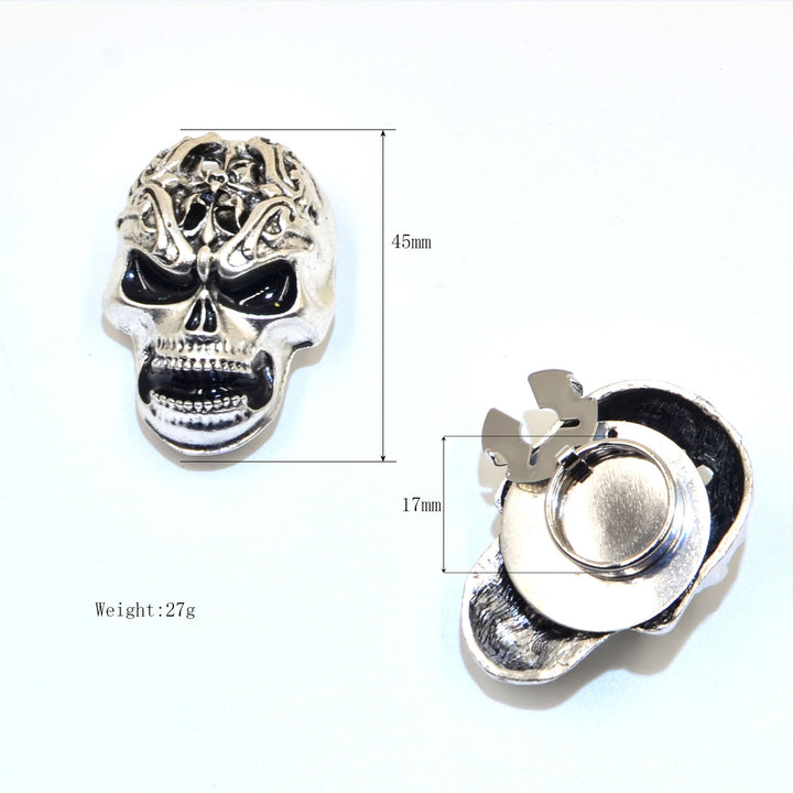 1 Pair Vanitas Skull Snap-On Shirt Button Covers - image 4