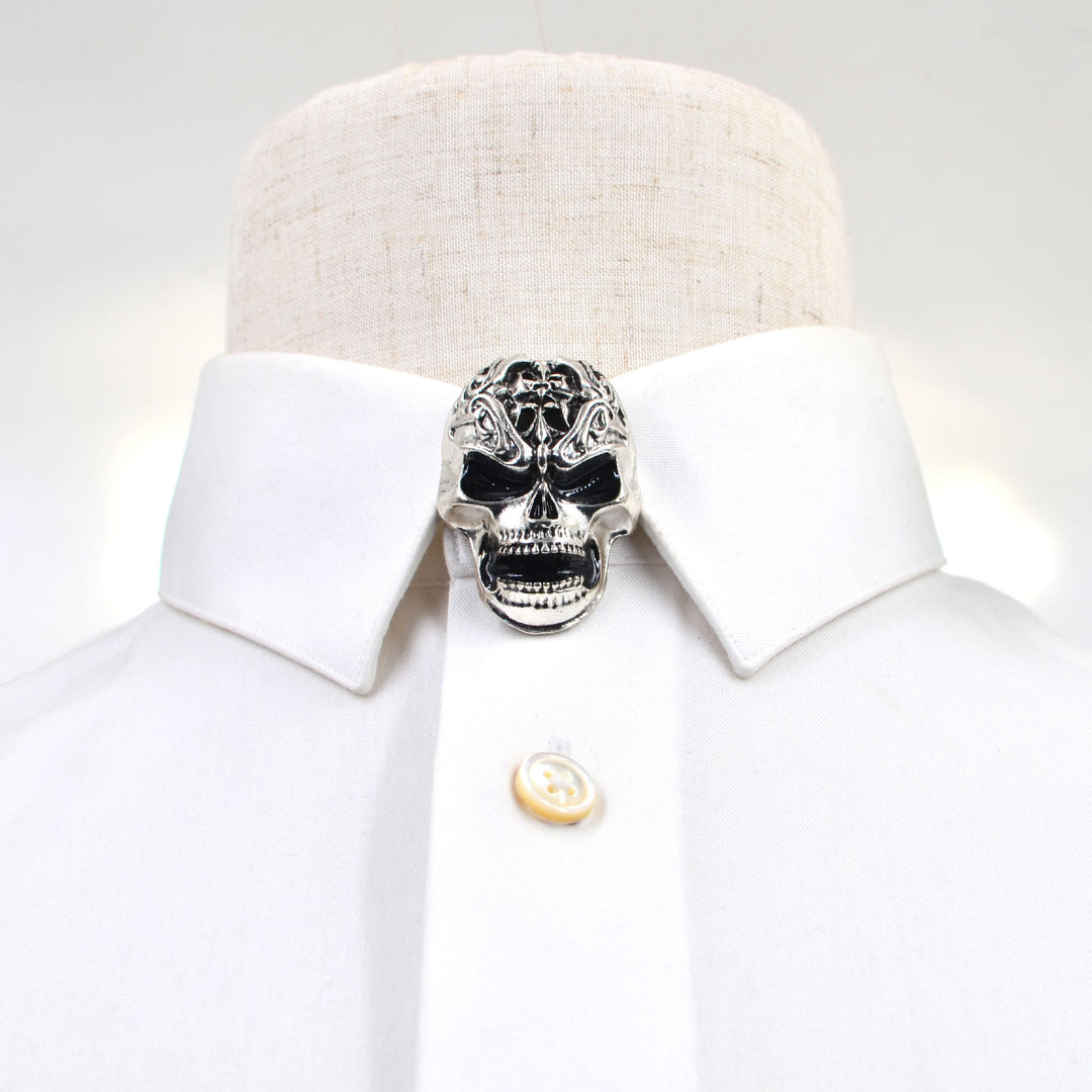 1 Pair Vanitas Skull Snap-On Shirt Button Covers - image 3
