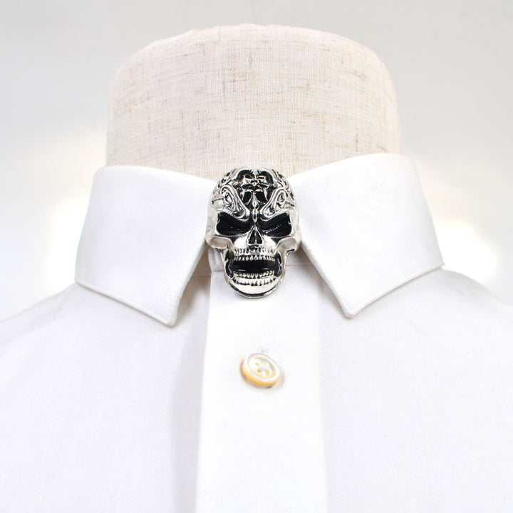 1 Pair Vanitas Skull Snap-On Shirt Button Covers - image 3