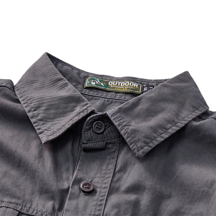 Men's City Utility Workwear Shirt With Vertical Zip Pockets - image 7
