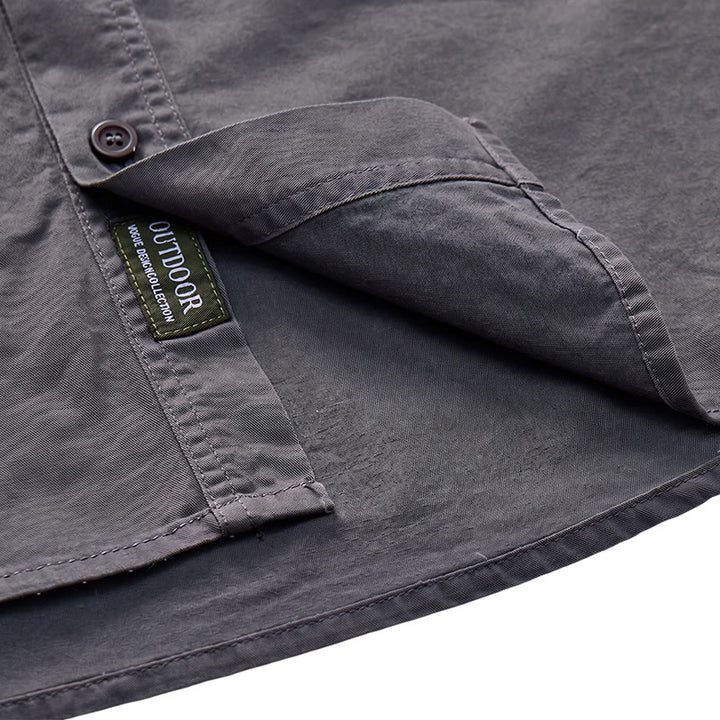 Men's City Utility Workwear Shirt With Vertical Zip Pockets - image 10