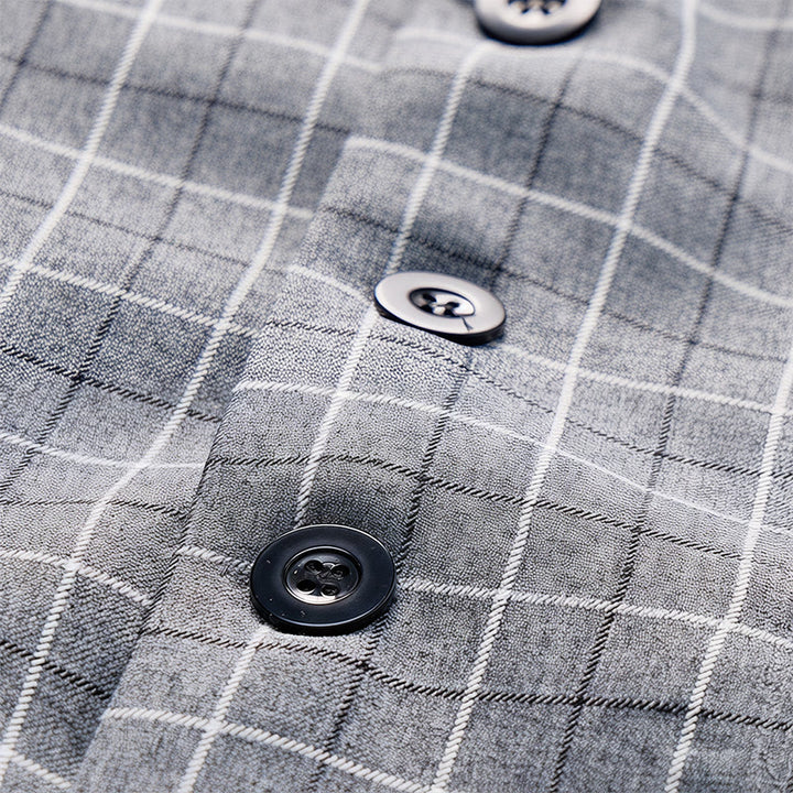 Men's Gray Checkered Formal Business Suit Vest - image 5