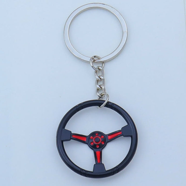 Mini Modern Car Parts Design Keychain Collection - Red  Steering Wheel - image 14