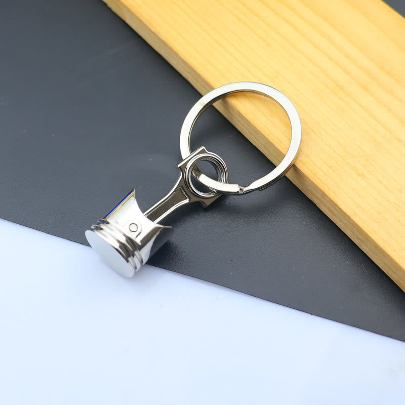 Mini Modern Car Parts Design Keychain Collection - Silver Piston - image 18
