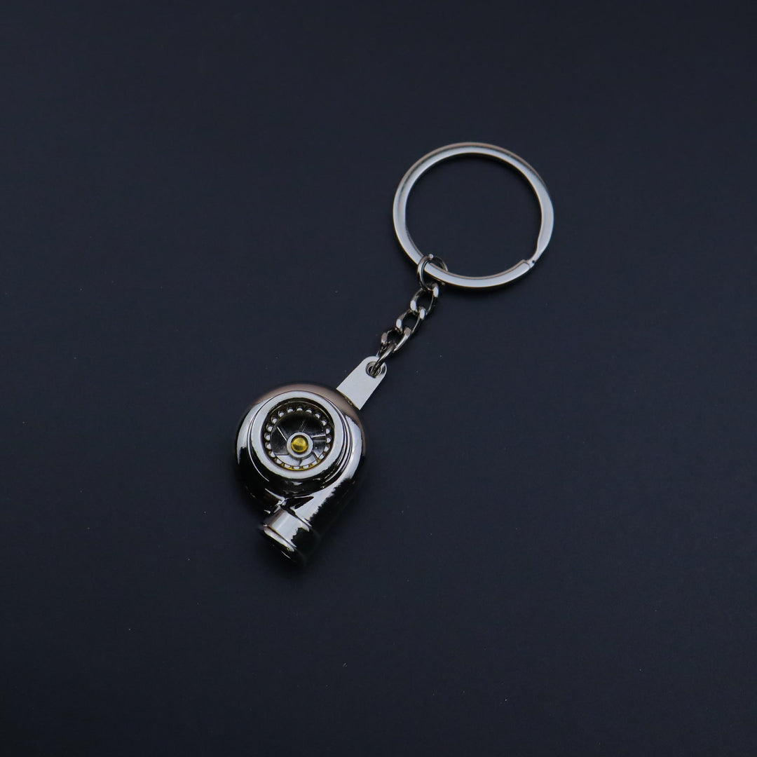 Mini Modern Car Parts Design Keychain Collection - Silver Turbine - image 11