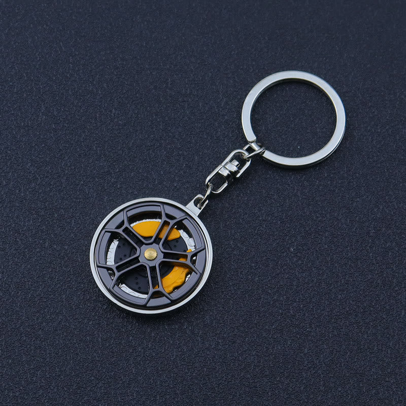 Mini Modern Car Parts Design Keychain Collection - Double Caliper Hub Turntable - image 2