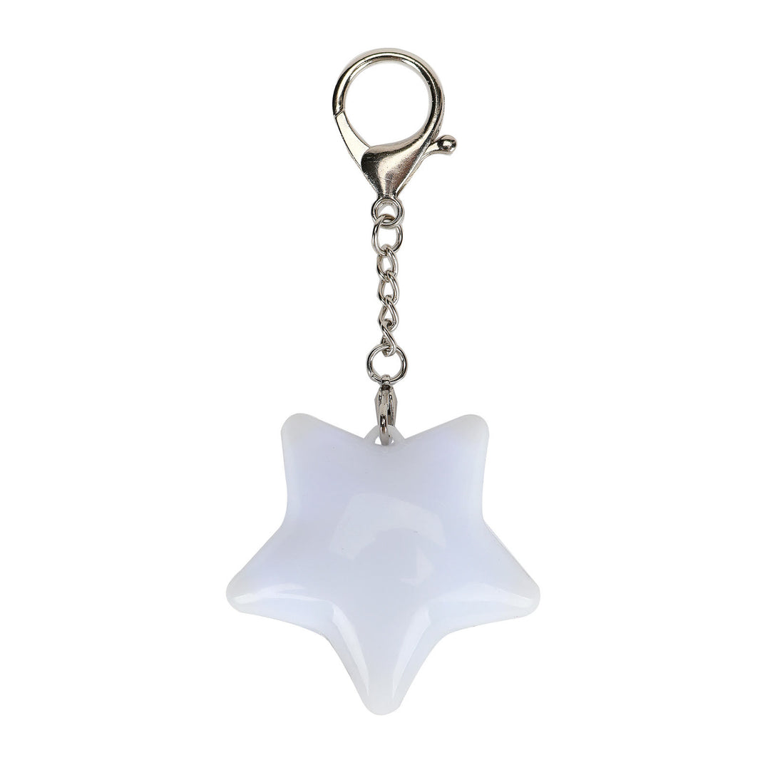 Portable LED Bag Light Rechargeable Keychain - White Star - image 9