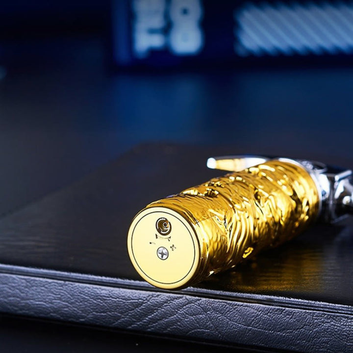 Gold Hammer-Shaped Wolf Emblem Butane Lighter - image 4