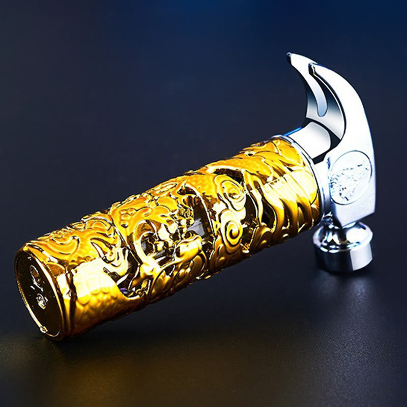Gold Hammer-Shaped Wolf Emblem Butane Lighter - image 2