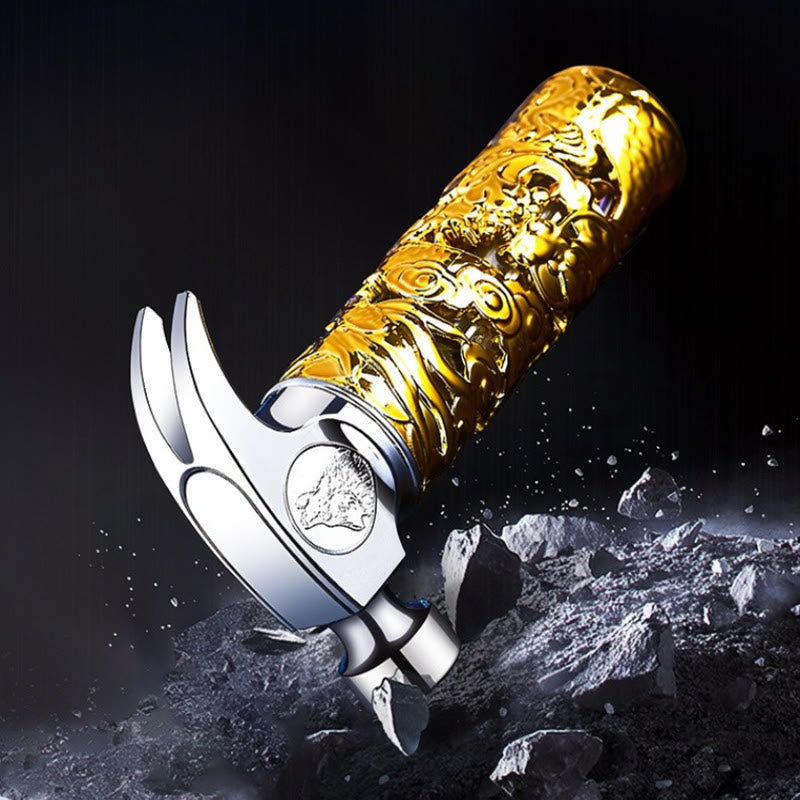 Gold Hammer-Shaped Wolf Emblem Butane Lighter - image 3
