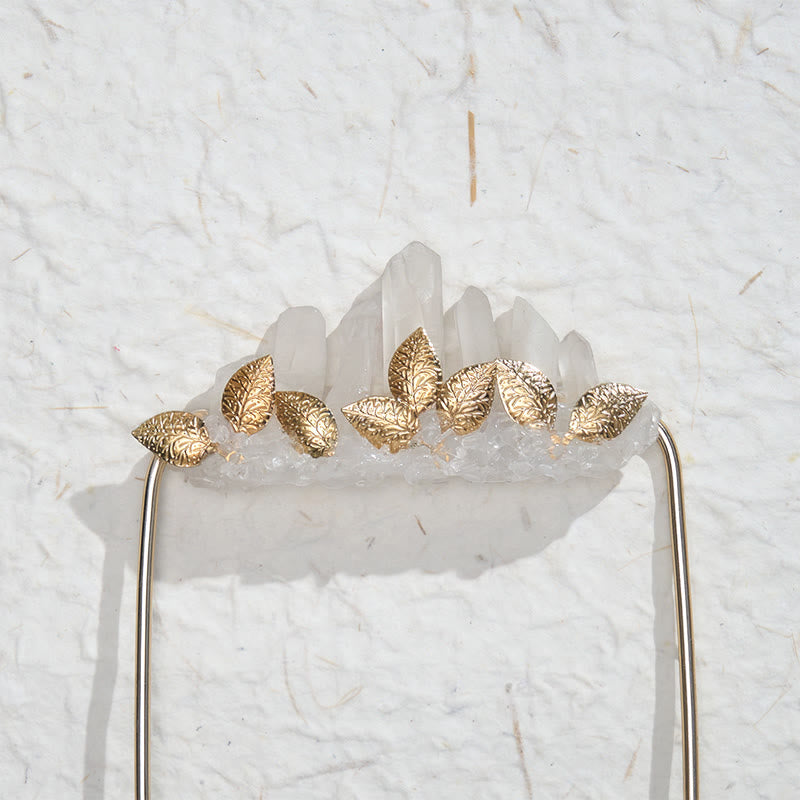 Handcrafted Natural Crystal Crown Pocket Square Brooch - image 9