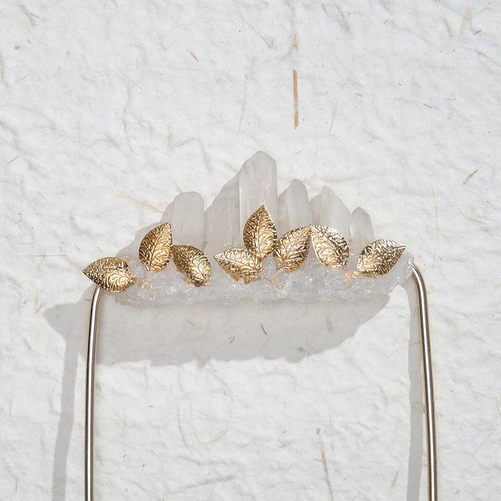 Handcrafted Natural Crystal Crown Pocket Square Brooch - image 9