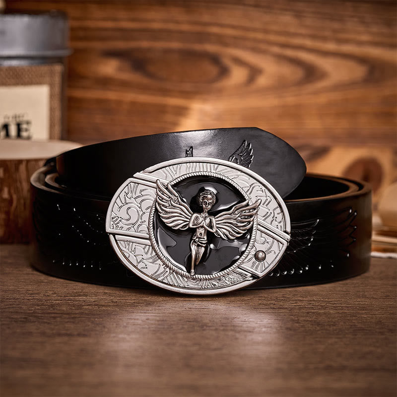 Fallen Angel DIY Hidden Folding Knife Buckle Leather Belt - image 2