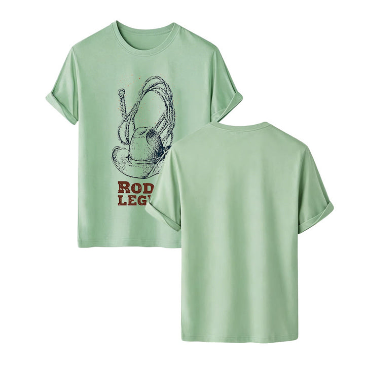 Cowboy Hat & Lasso Print Rodeo Legend Western T-shirt - Green - 2XL - image 13