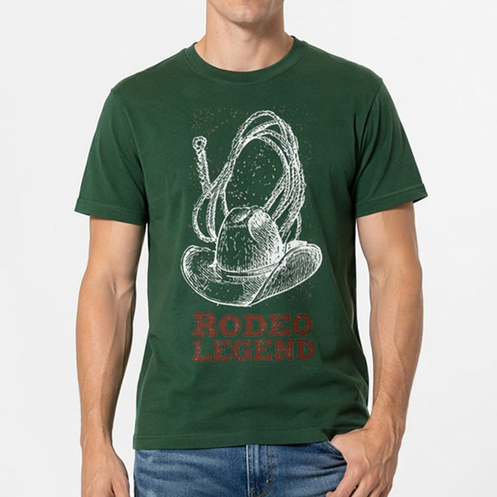 Cowboy Hat & Lasso Print Rodeo Legend Western T-shirt - image 2