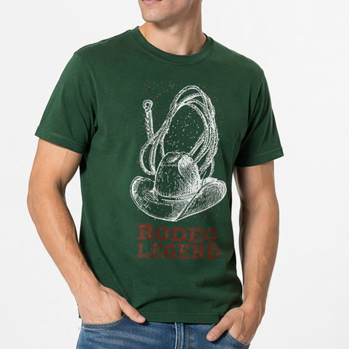 Cowboy Hat & Lasso Print Rodeo Legend Western T-shirt - image 4