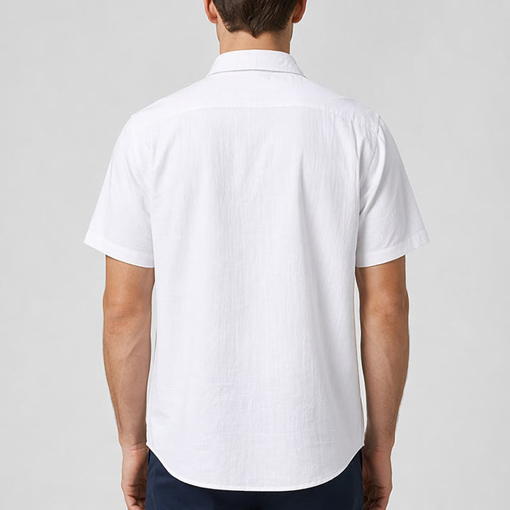 Men's Solid Color Daily Office Casual Pure Cotton Shirts - image 3