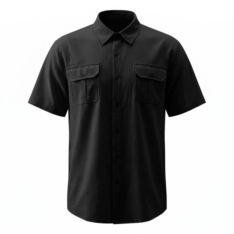 Men's Solid Color Daily Office Casual Pure Cotton Shirts - image 14