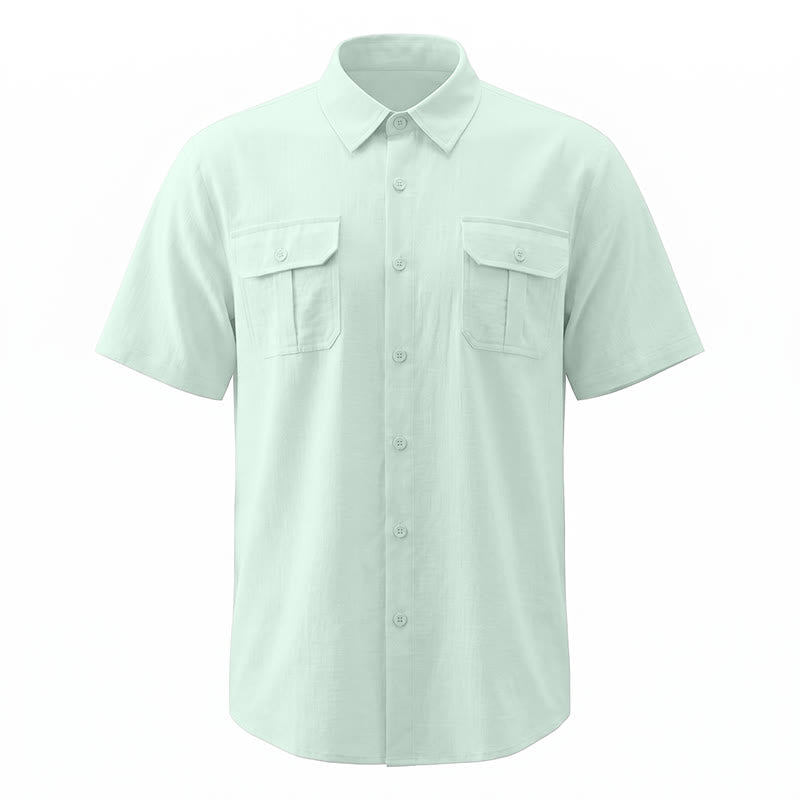 Men's Solid Color Daily Office Casual Pure Cotton Shirts - image 15