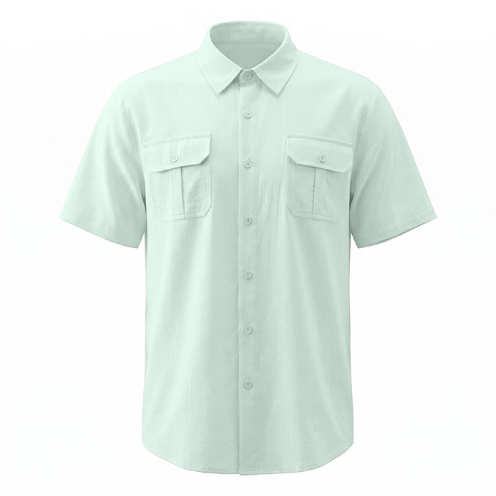 Men's Solid Color Daily Office Casual Pure Cotton Shirts - image 15