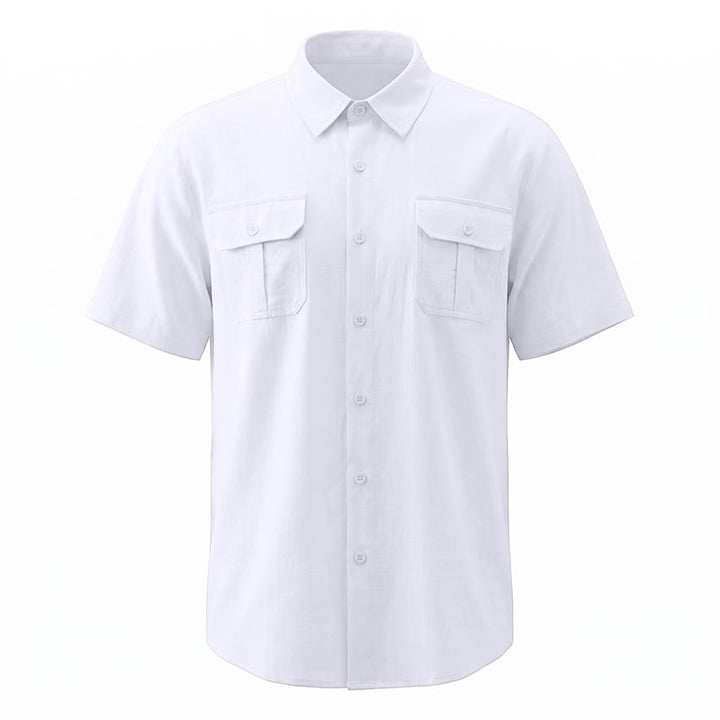 Men's Solid Color Daily Office Casual Pure Cotton Shirts - image 12