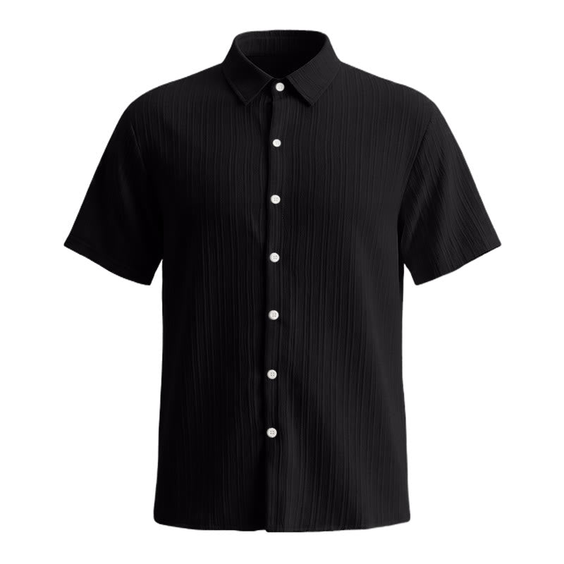 Men's Cotton Linen Striped Jacquard Casual Shirt - image 27