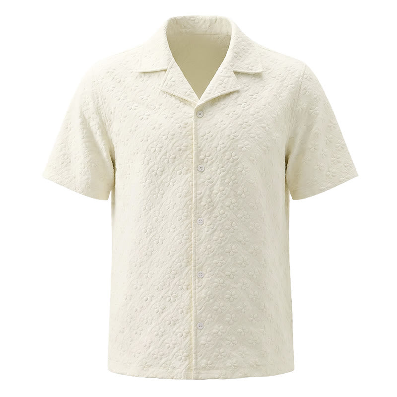 Men's Light Mature Casual Cuban Collar Polyester Shirt - image 4